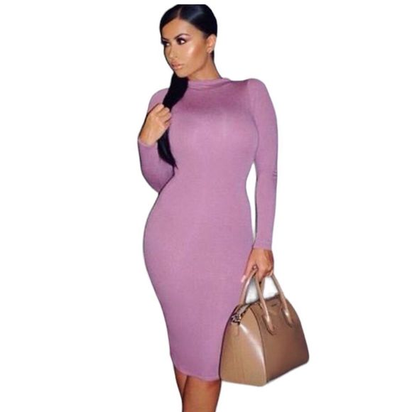 Elegant Pink Midi Dress - Picture 1 of 5